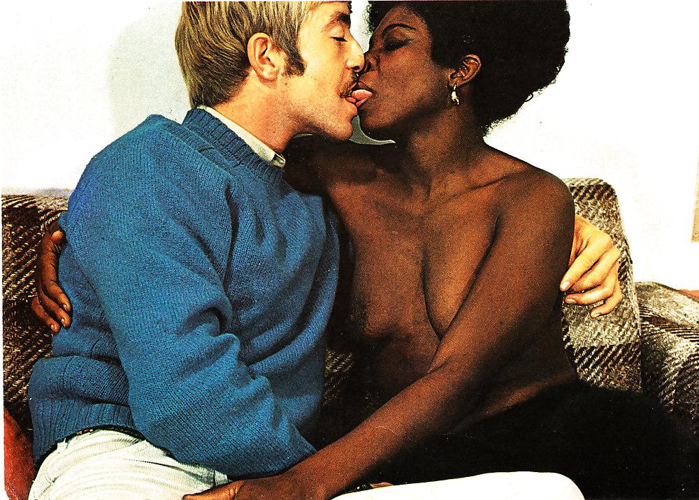 25P Vintage Interracial Group Sex
