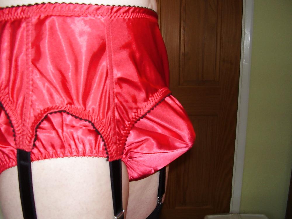 5P Red Satin Lingerie