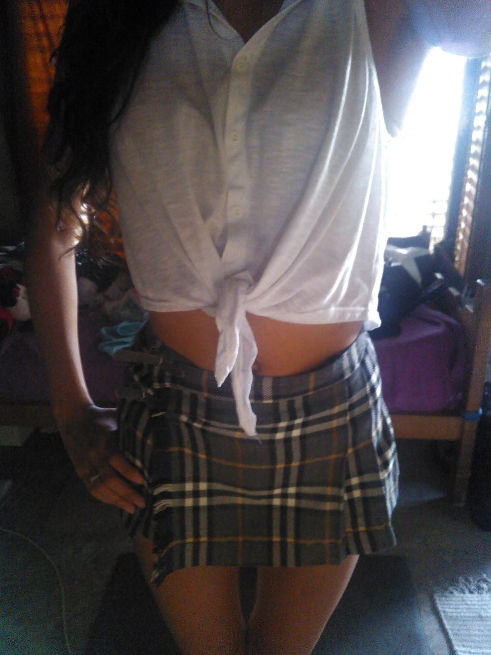 15P College latina schoolgirl uniform