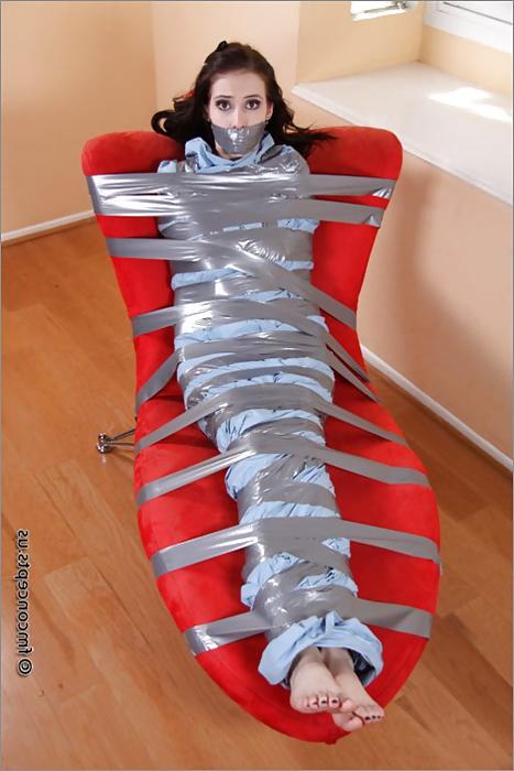 25P FETISH 2: Mummification Bondage with Plastic Wrap and Tape