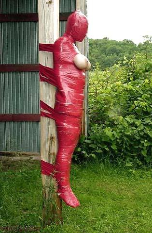 25P FETISH 2: Mummification Bondage with Plastic Wrap and Tape