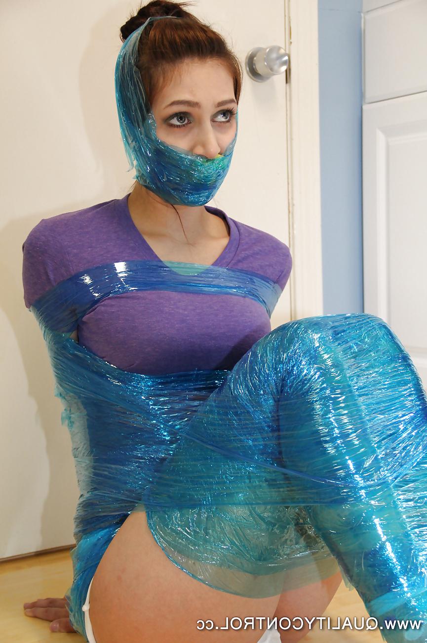 25P FETISH 2: Mummification Bondage with Plastic Wrap and Tape