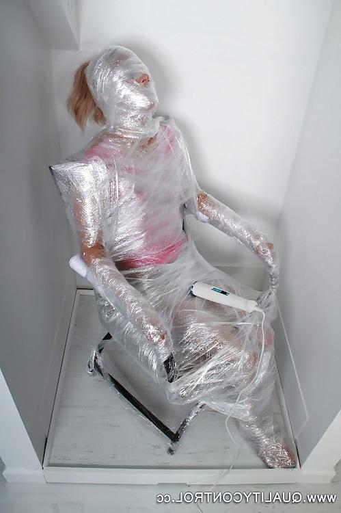 25P FETISH 2: Mummification Bondage with Plastic Wrap and Tape