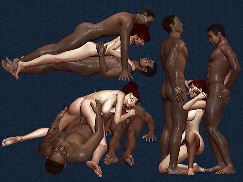 25P Interracial Cartoons