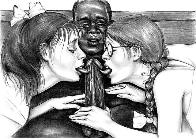 25P Interracial Cartoons