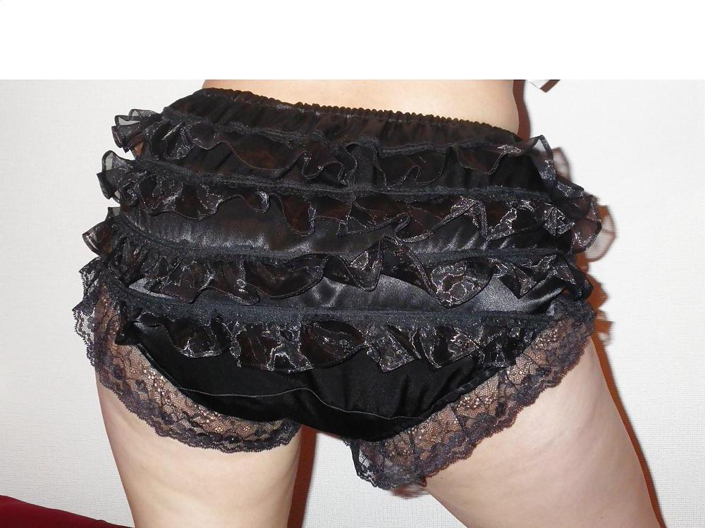 10P More Satin Pantie Pics as requested silky fishnet stockings