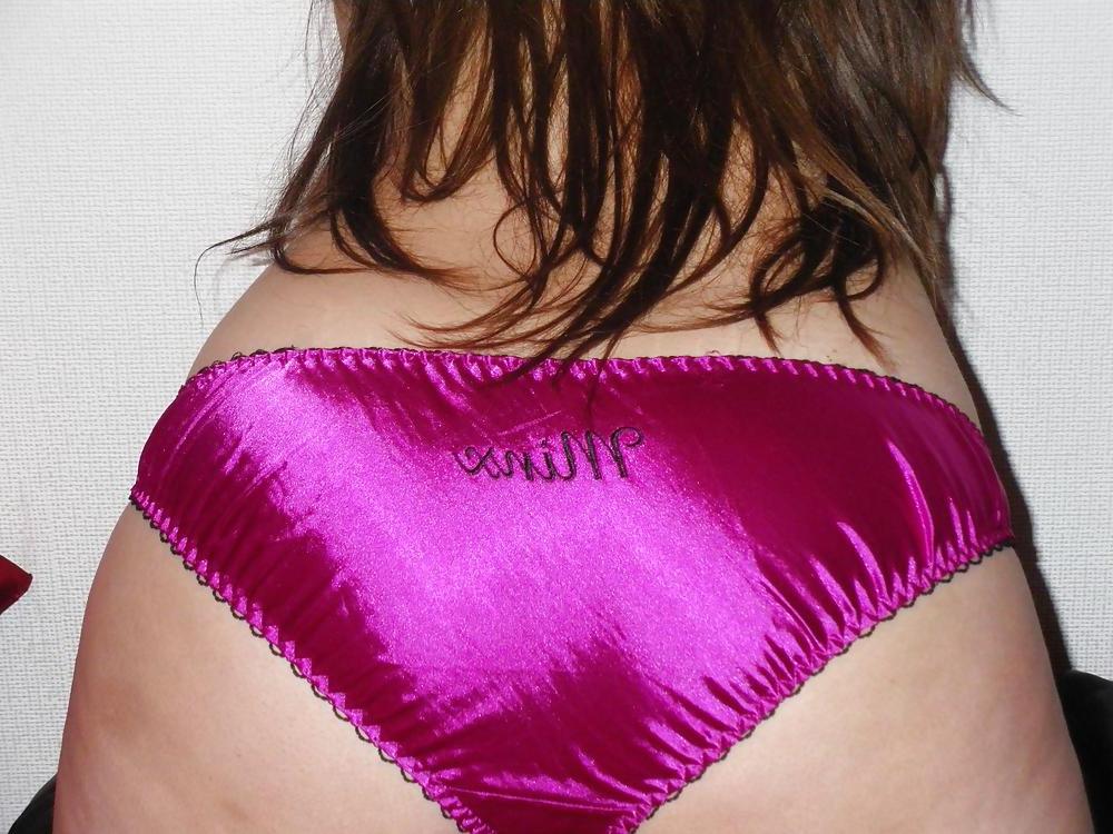 10P More Satin Pantie Pics as requested silky fishnet stockings