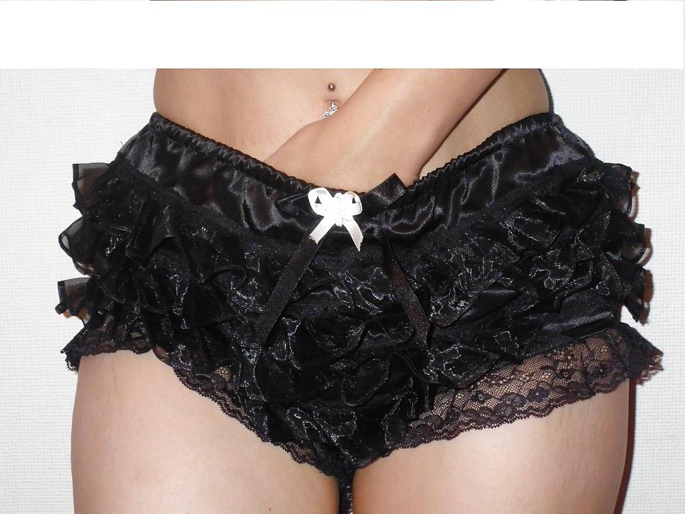 10P More Satin Pantie Pics as requested silky fishnet stockings
