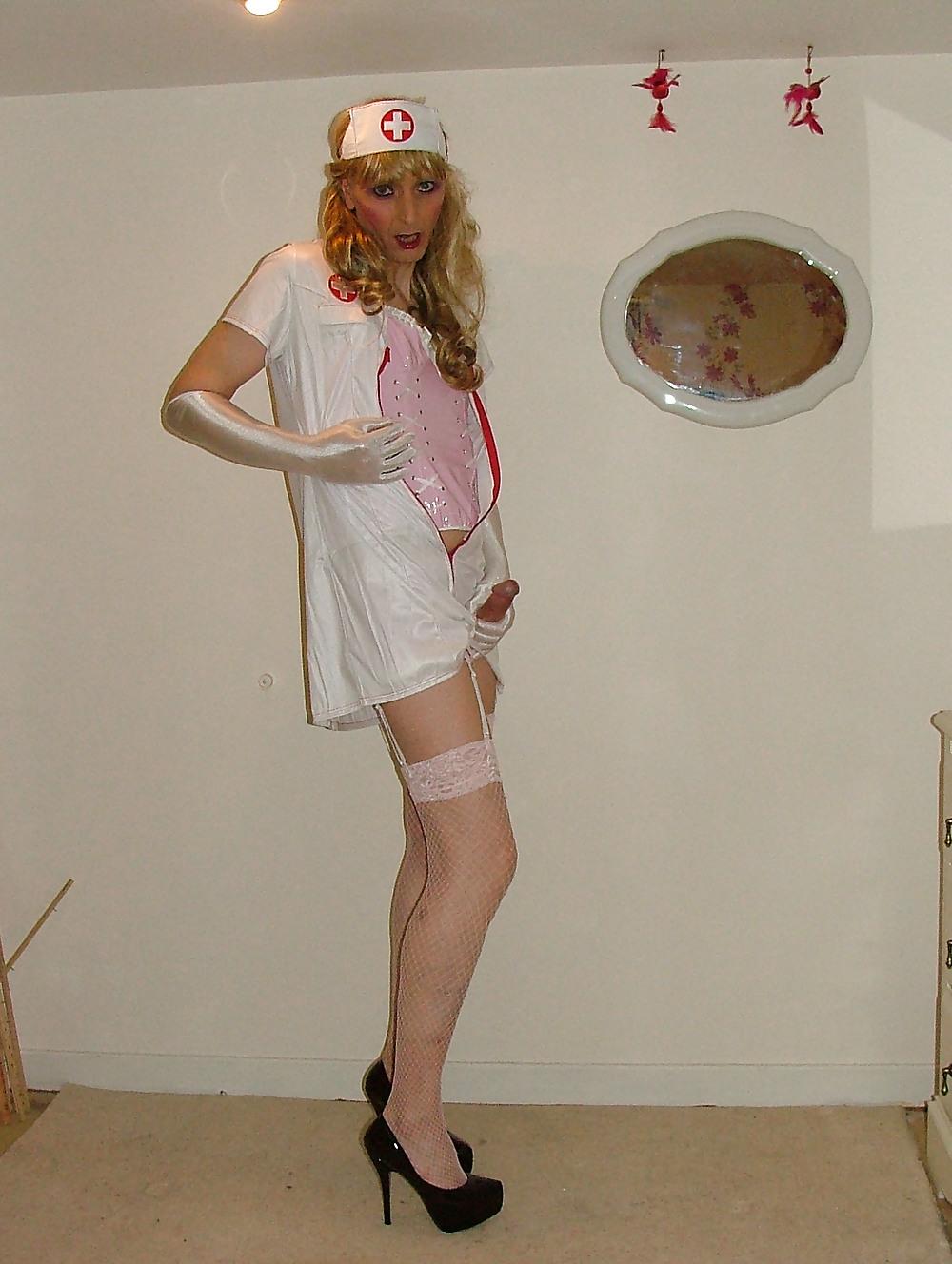 25P Pink PVC and Nurse Uniform