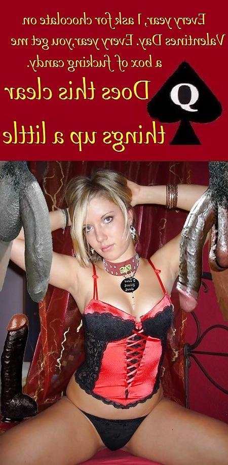 15P Interracial Captions: BBC training their Sissy's 14
