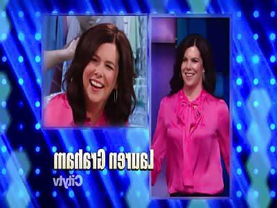 6P Lauren Graham - Pink Satin Blouse