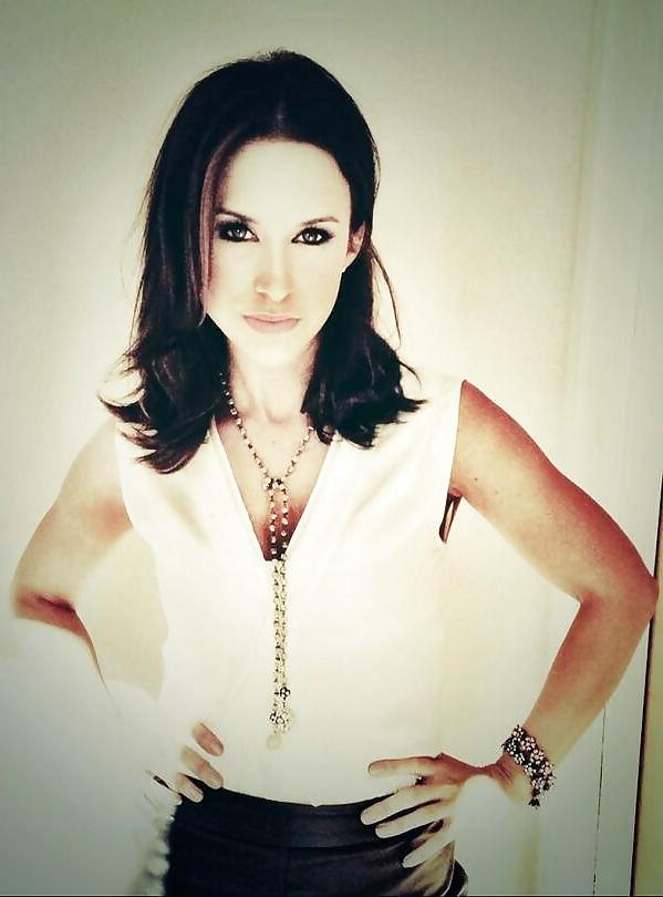 11P Lacey Chabert - White Satin Top