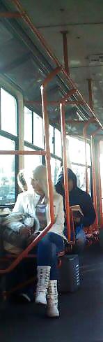17P Spy old + young in bus, tram, tren romanian
