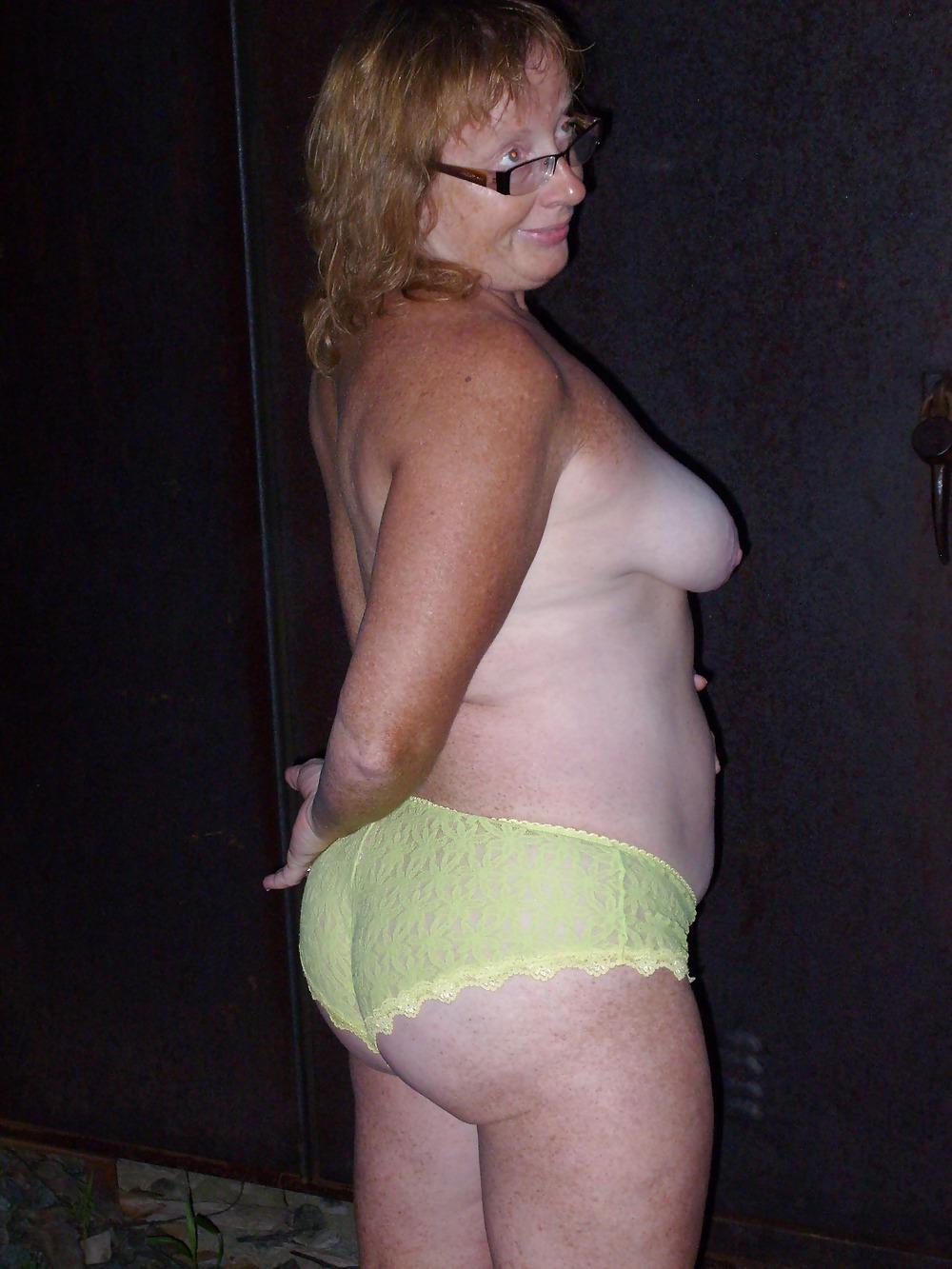 21P Wife in pantys outside