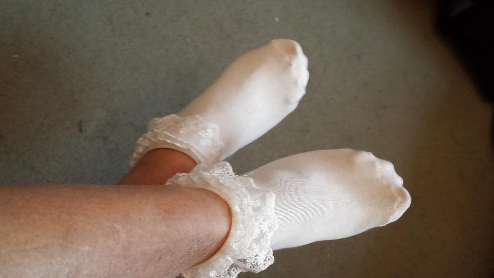 6P New school girl ankle socks