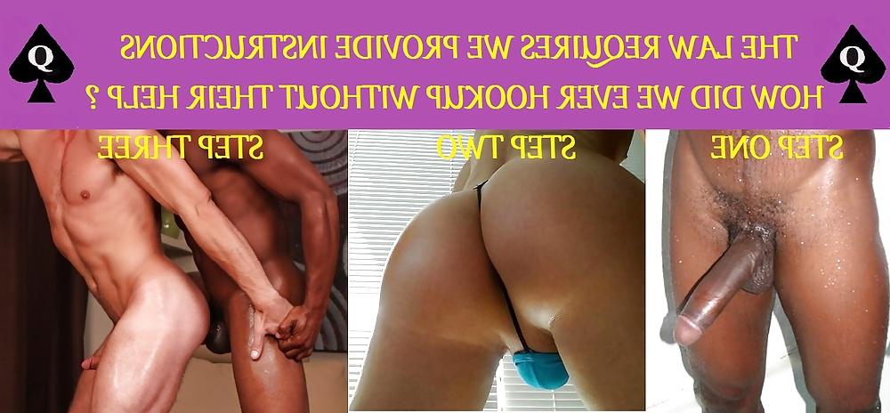 15P Interracial Captions: BBC training their Sissy's 15