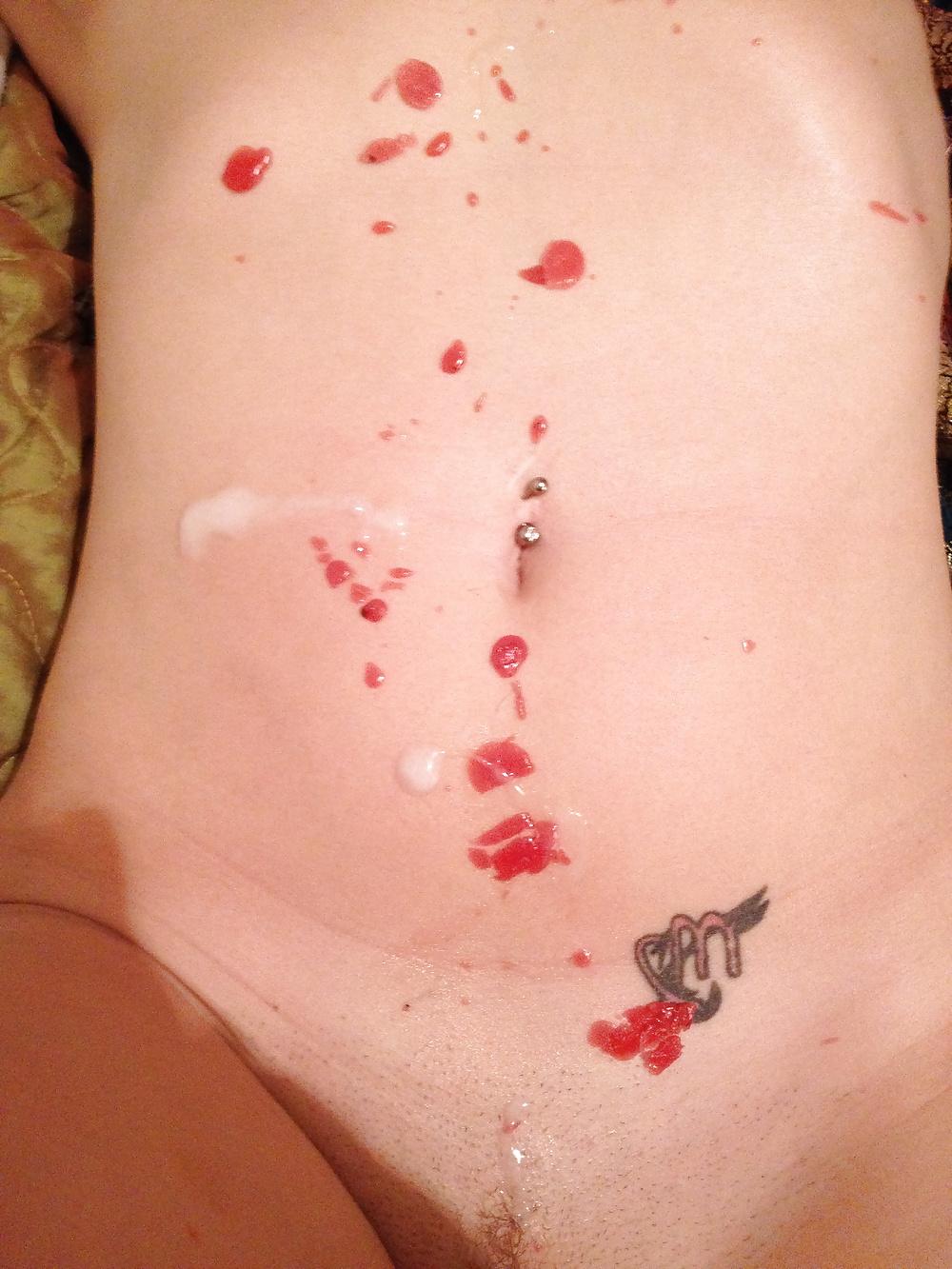 8P Heißes Wachs und Sperma