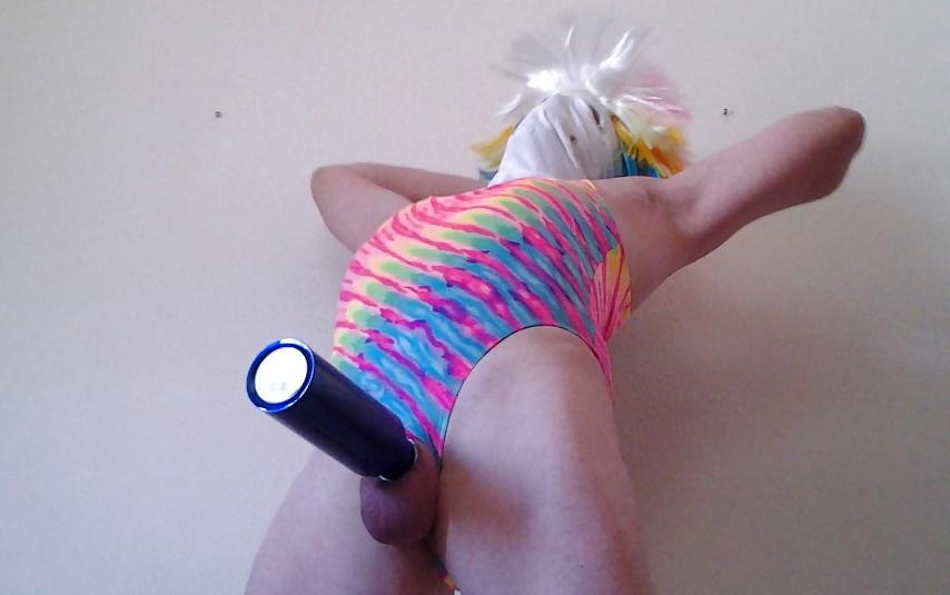 6P Crazy Clown Playing With His Cock