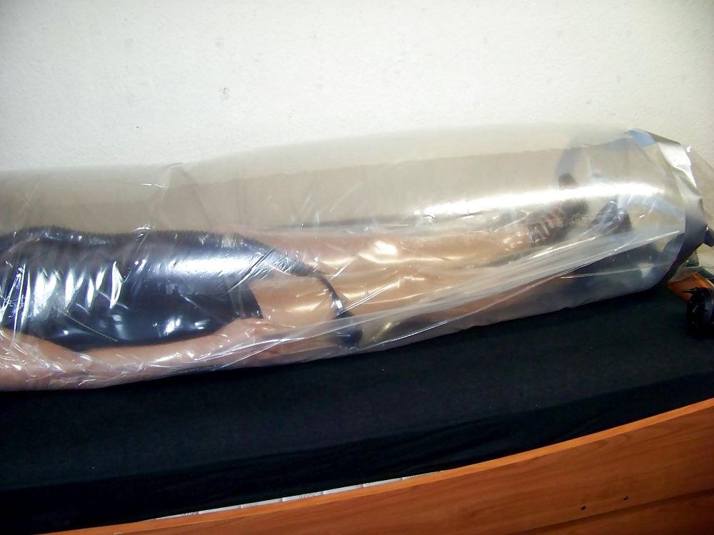 7P My wife in the inflatable bondage bag