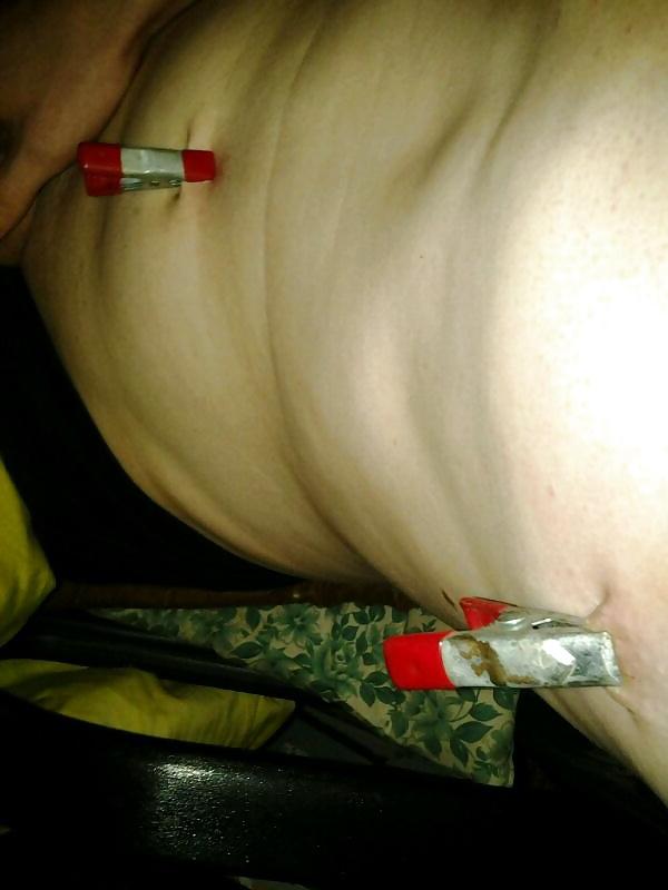 15P Bdsm male slave nipple torture