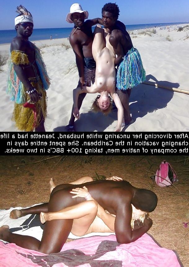 7P Another bunch of interracial cuckold caps wife beach sex