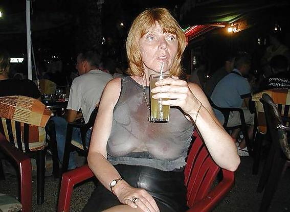25P Saggy matures proudly wearing see thru 2 ! 