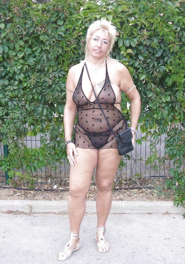 25P Saggy matures proudly wearing see thru 2 ! 