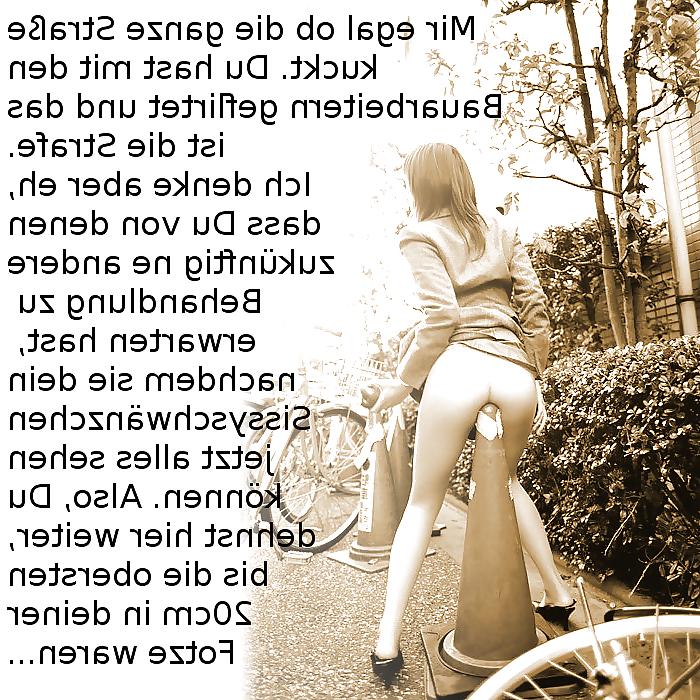8P Sissy Cuckold Girl Femdom Captions VII German 