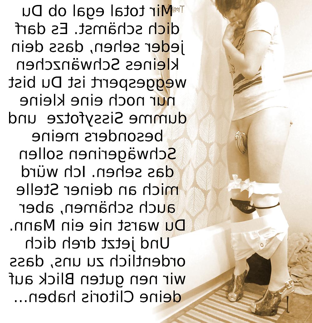 8P Sissy Cuckold Girl Femdom Captions VII German 