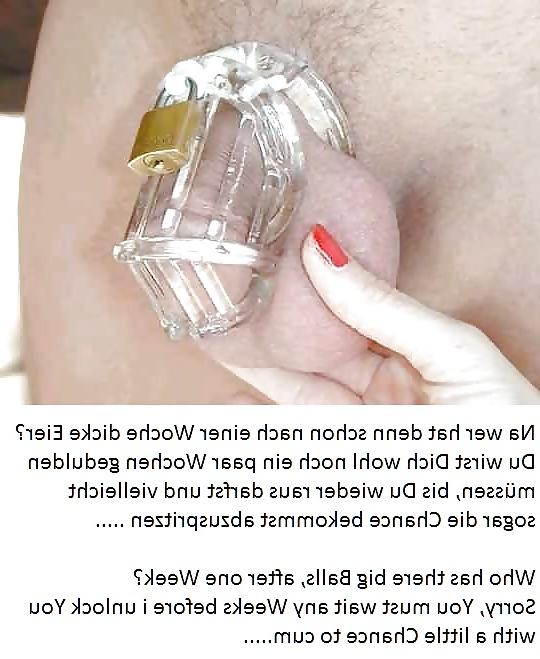 25P Femdom and Male Chastity Chaptions German and English