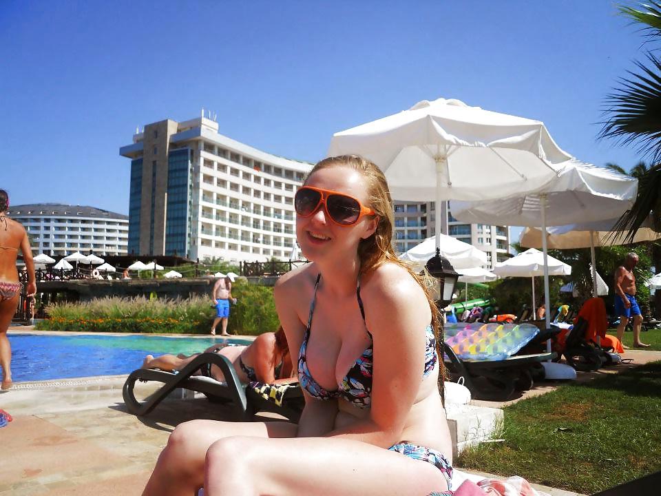18P Busty blond bikini teen