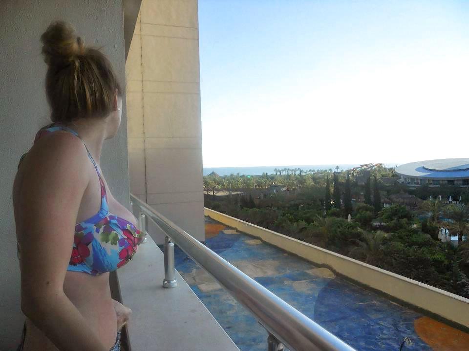 18P Busty blond bikini teen