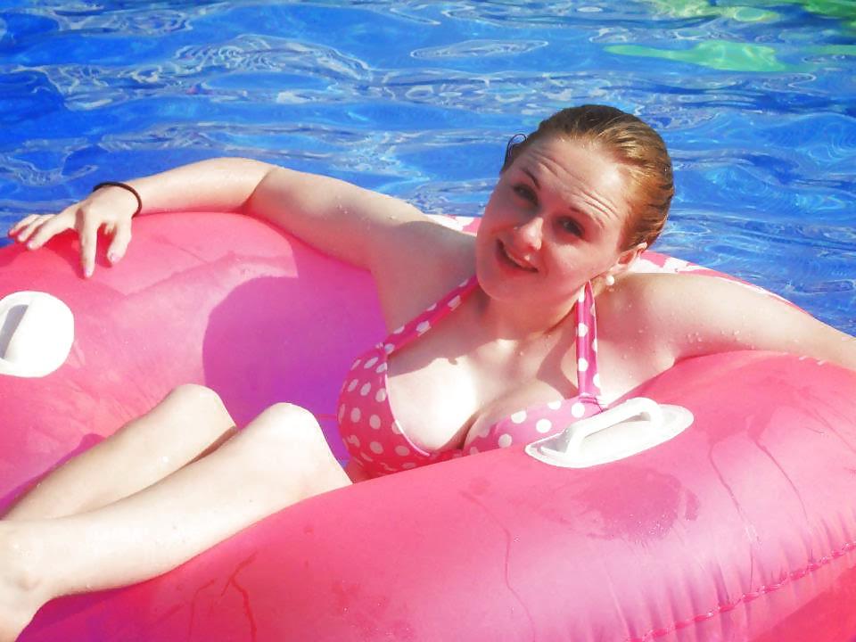 18P Busty blond bikini teen