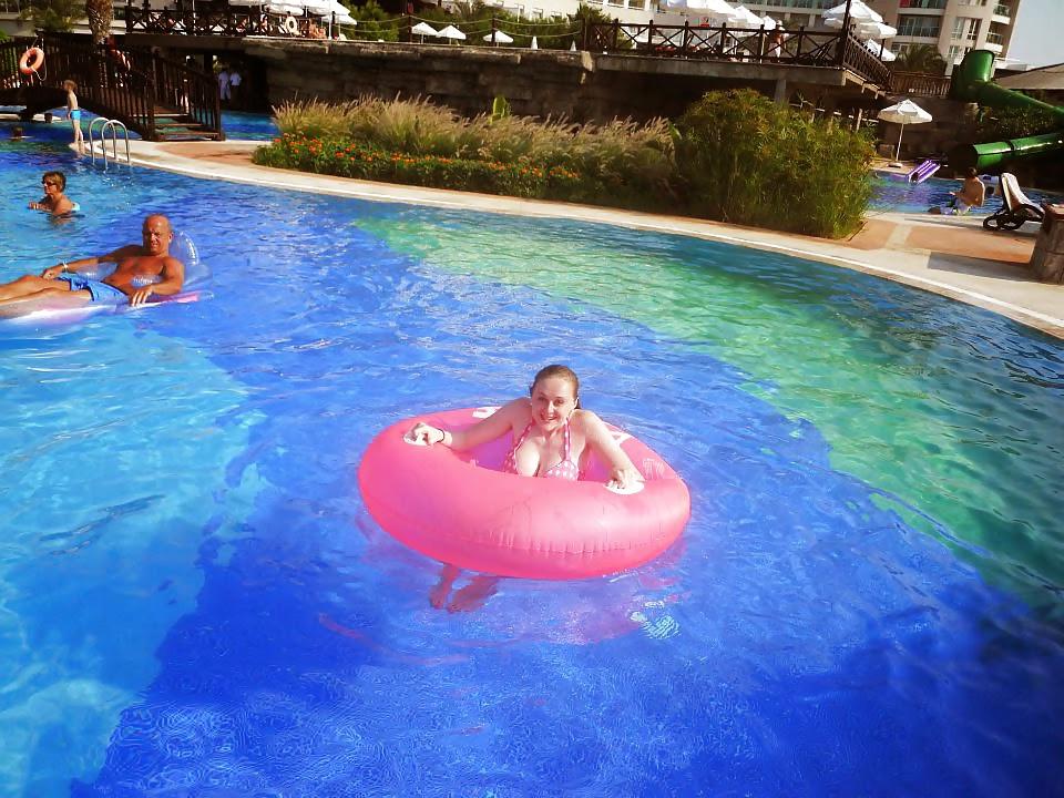18P Busty blond bikini teen