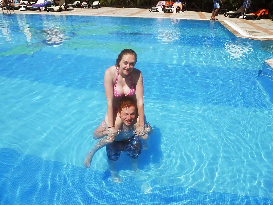 18P Busty blond bikini teen