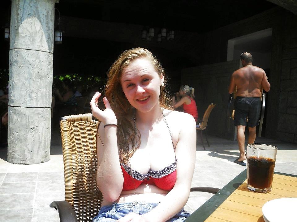 18P Busty blond bikini teen