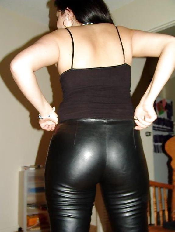 25P Wet-Look Spandex & Latex Leggings #1