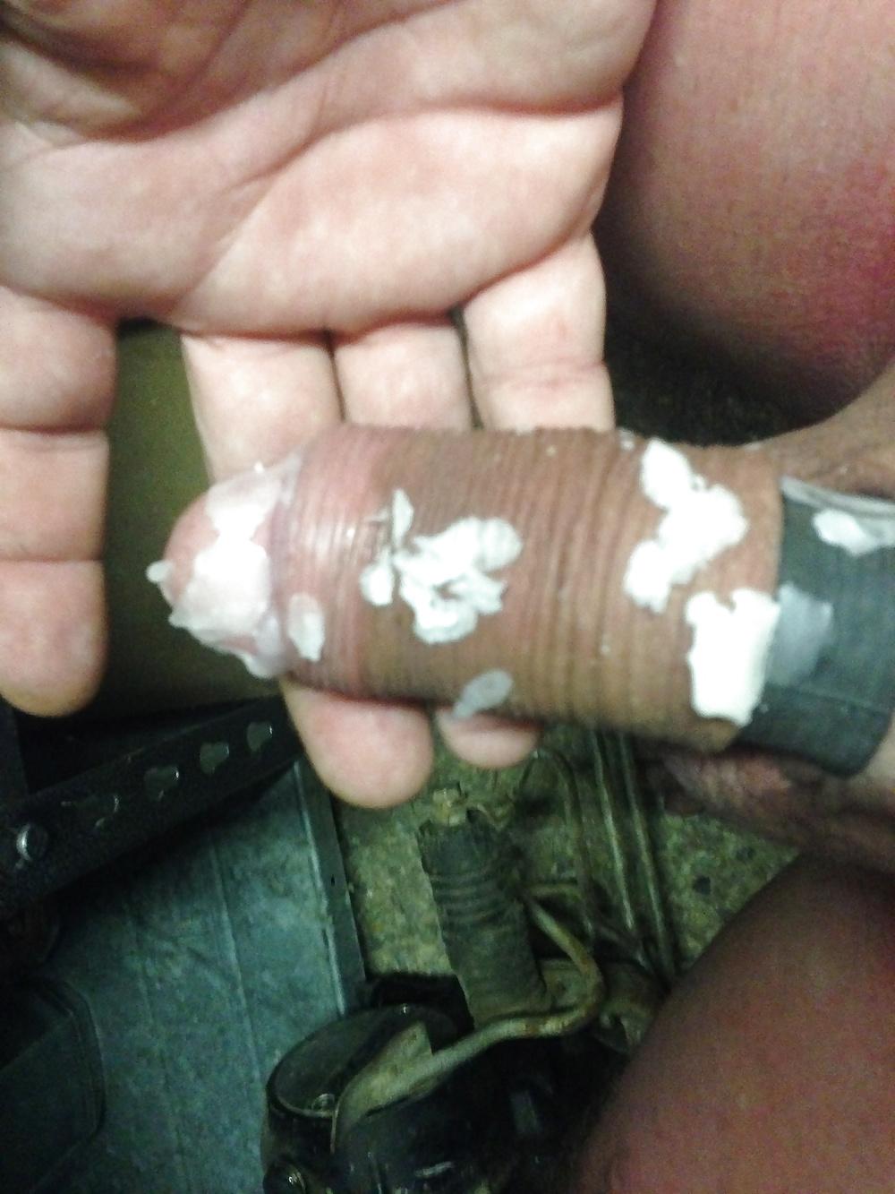 10P Pouring hot candle wax on my cock.