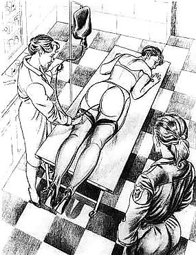 25P Erotic enema drawings