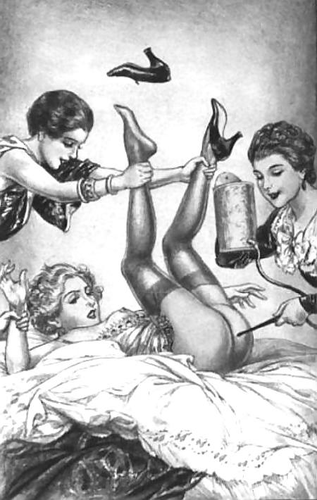 25P Erotic enema drawings
