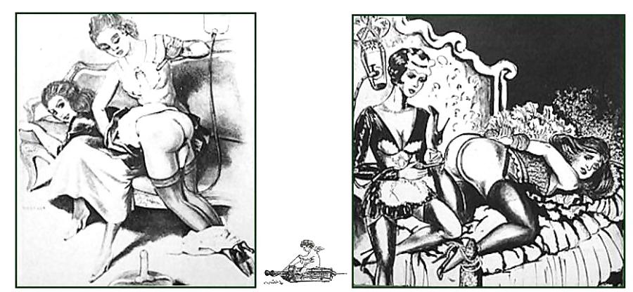 25P Erotic enema drawings