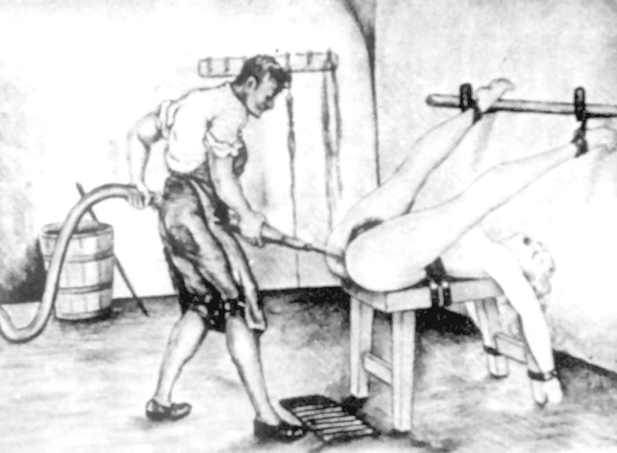 25P Erotic enema drawings