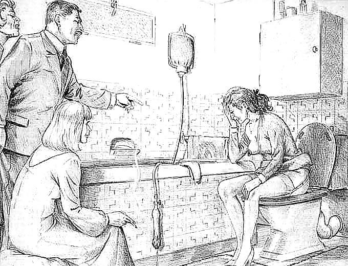 25P Erotic enema drawings