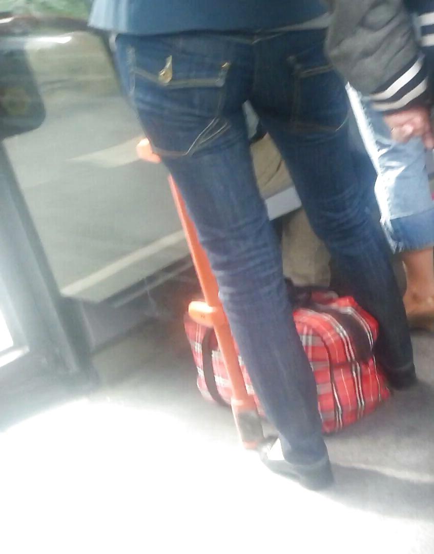 24P Spy ass teens in bus, station, train romanian