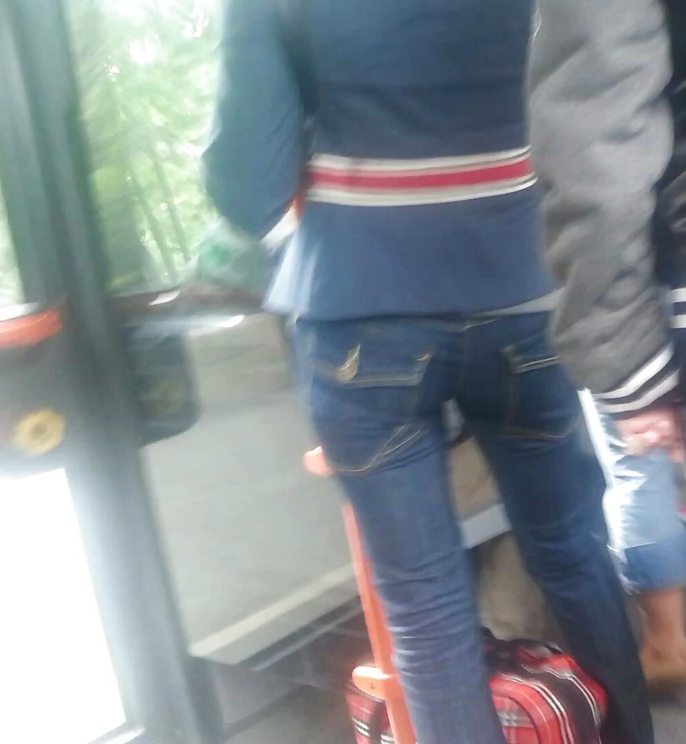 24P Spy ass teens in bus, station, train romanian