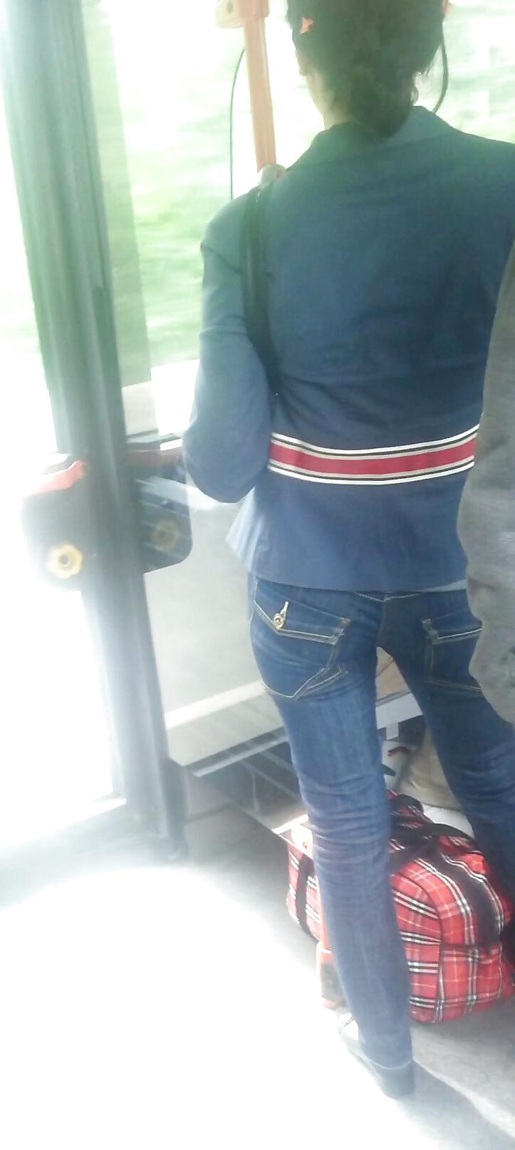 24P Spy ass teens in bus, station, train romanian