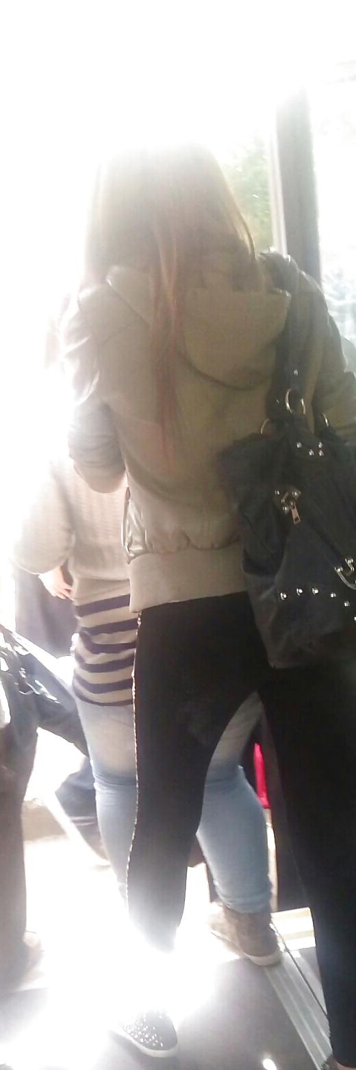 24P Spy ass teens in bus, station, train romanian