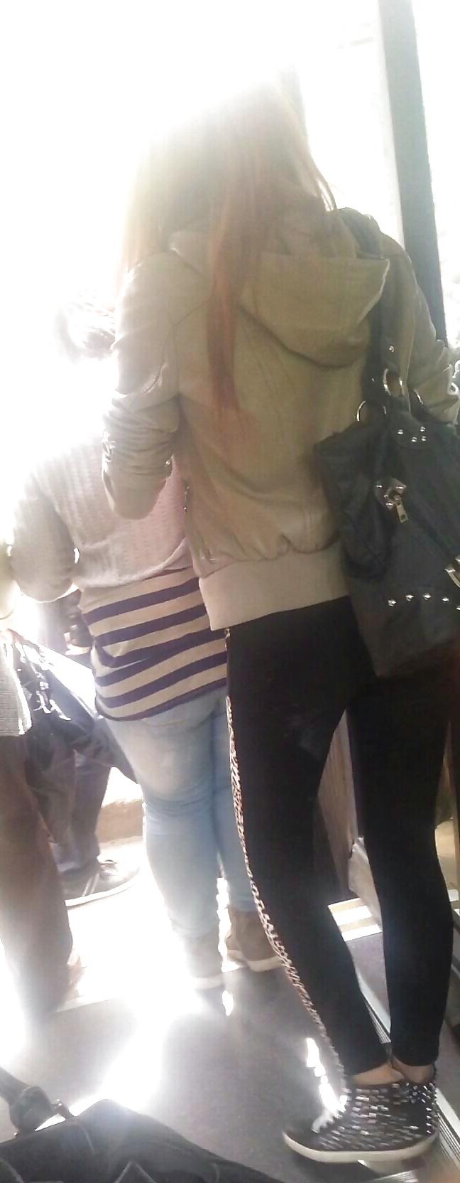 24P Spy ass teens in bus, station, train romanian