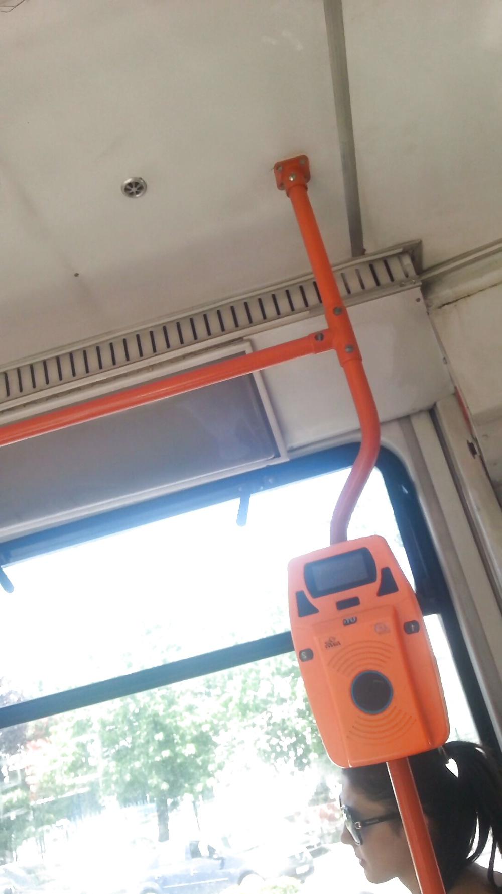 22P Spy old + young in bus, tram romanian