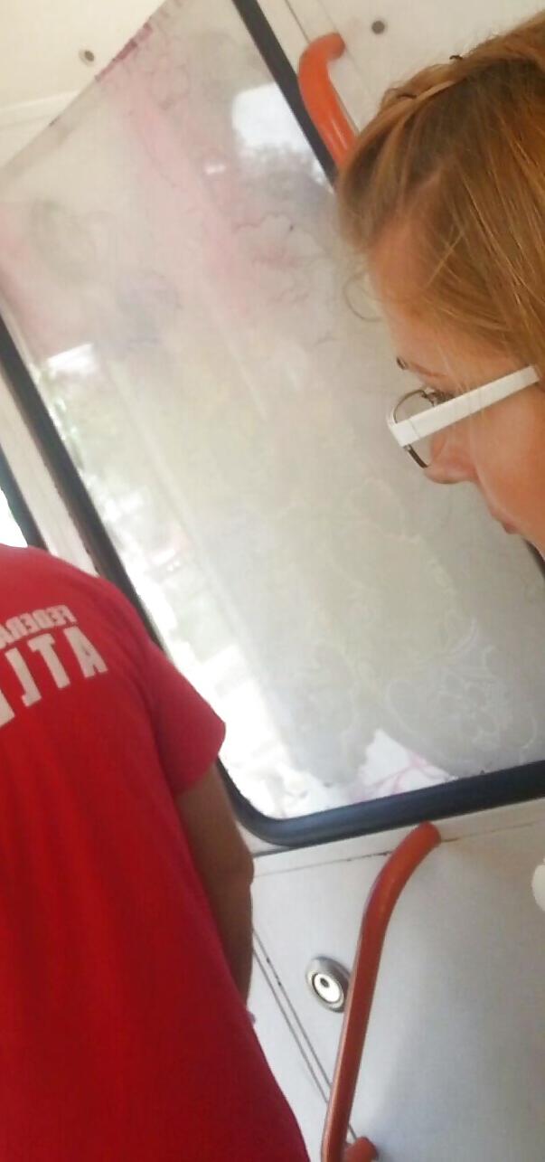 22P Spy old + young in bus, tram romanian